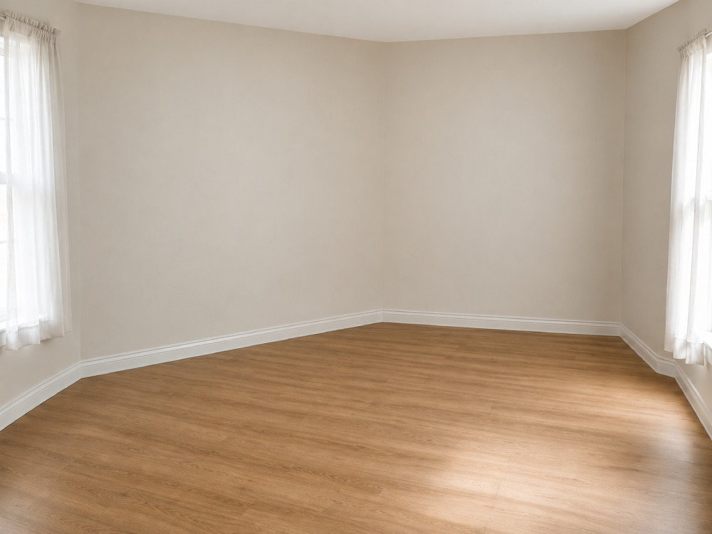 Clean and empty Mid-Wilshire apartment living room after professional junk removal and cleanout service