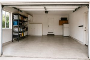 Clean and organized residential garage after professional junk removal