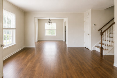 Clean and empty home interior after furniture and unwanted household items have been removed